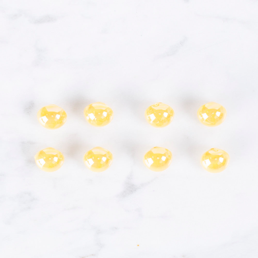 Loren Crafts 8'li Sedefli Sarı Düğme - 0174